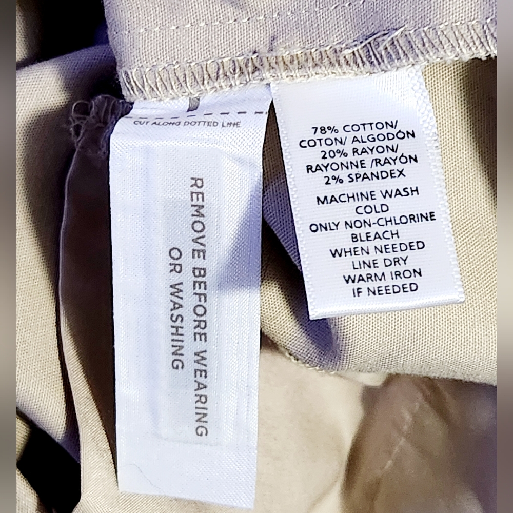 Ann Taylor LOFT Classic Pants Women Size 8P Marisa Modern-linen fabric Beige - Picture 4 of 7